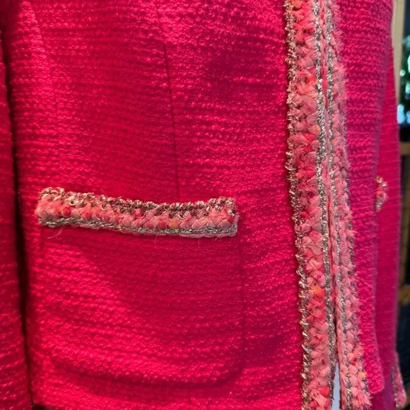 Cabi Pink Tweed Ballroom Jacket NWOT Sz M - Picture 3 of 8
